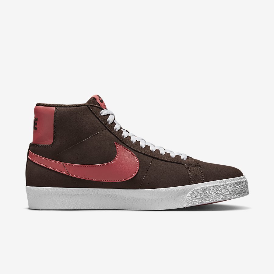 Giày Nike SB Zoom Blazer Mid Nữ Nâu Phối Hồng 